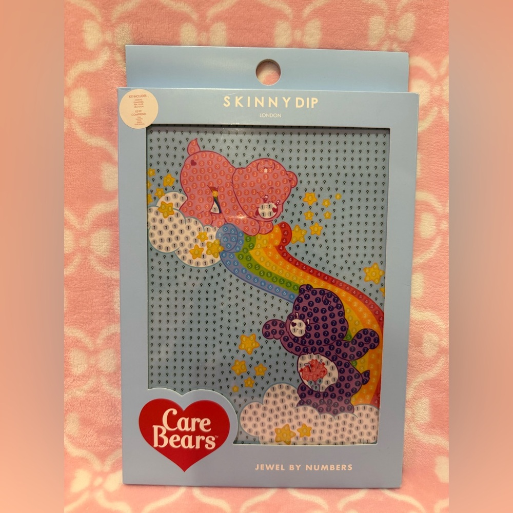 Care Bears Jewel-by-Numbers Wall Art Kit – Pink, Purple & Rainbow Colors